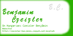 benjamin czeizler business card